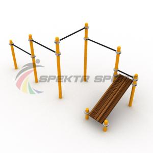 Купить Каскад турников со скамьей для пресса Воркаут SP WRK-12_76mm в Рыбинске 