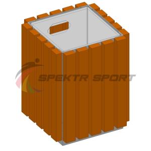 Купить Урна металлическая в деревянной обрешетке SP МФ400 в Рыбинске 