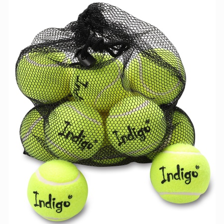 Купить Мяч для большого тенниса Indigo (12 шт в сетке) начальный уровень в Рыбинске 
